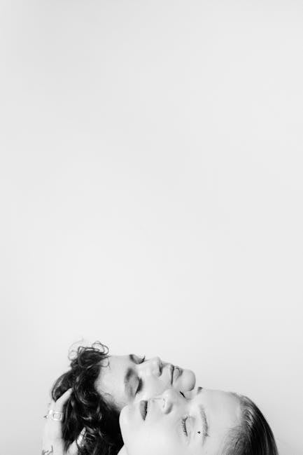 Close human connection portrait